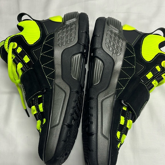 Ralph Lauren Polo Sport Mens shoes BlackYellow PS100 High Top RL Made in Vietnam - Picture 11 of 16